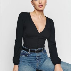 Reformation Nell Blouse Top
